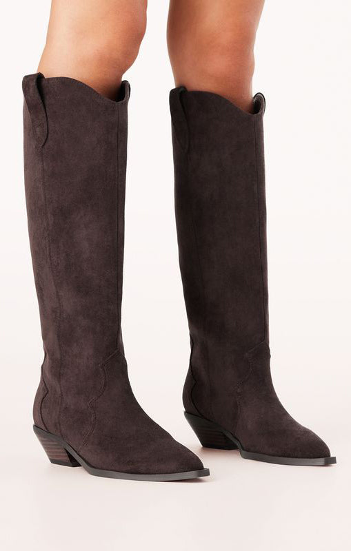 Billini Helix Boot ~ Dark Cacao Suede