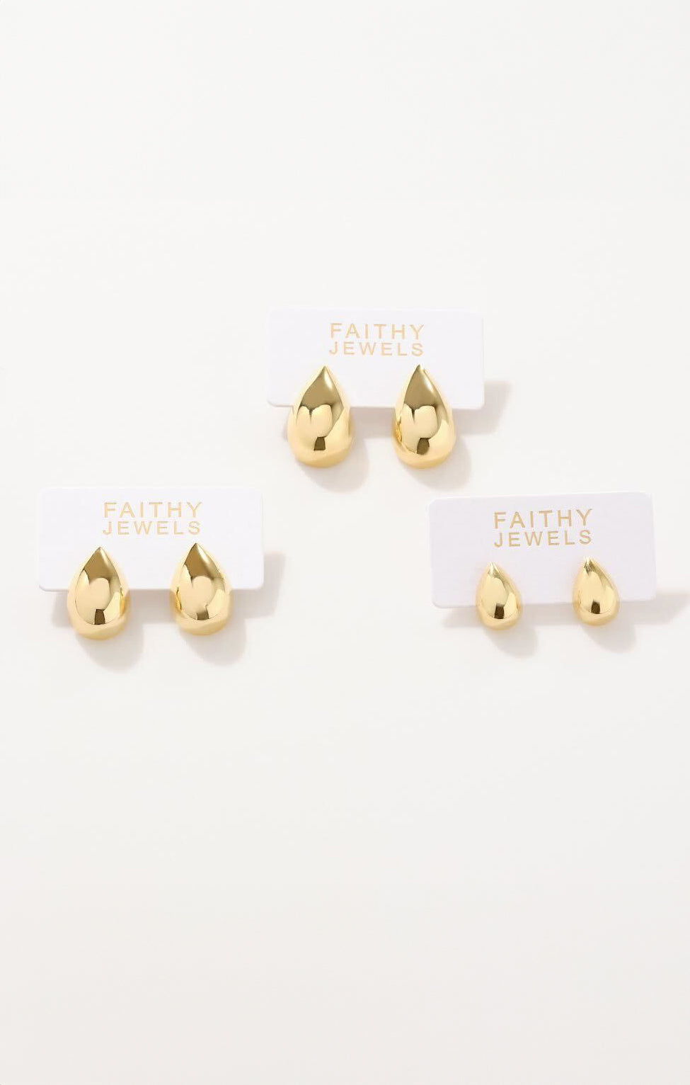 Faithy Jewels Mini Teardrop Earring ~ Gold