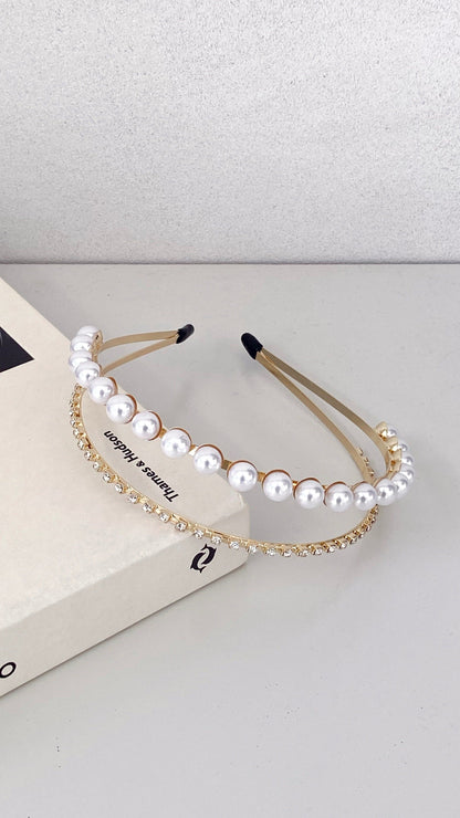 Sinclair Headpiece - Gold/Pearl