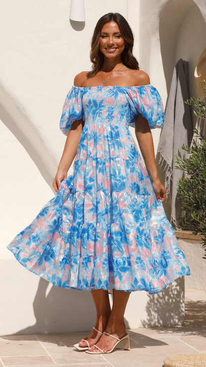 Silica Maxi Dress - Blue