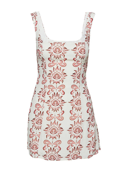 Maris Mini Dress Cream / Pink