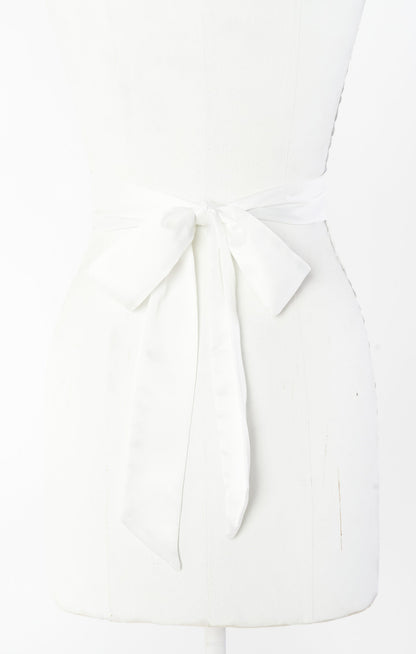 Bridesmaid Sash ~ Ivory Luxe Satin