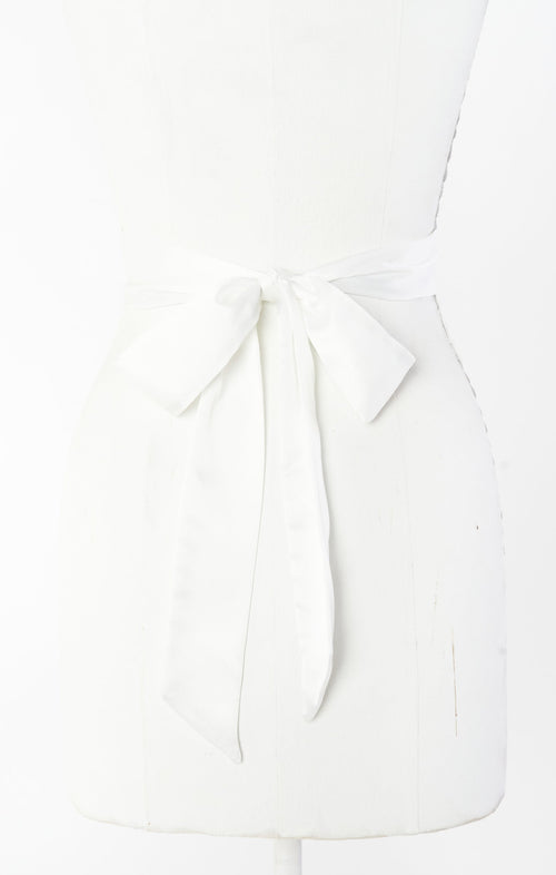 Bridesmaid Sash ~ Ivory Luxe Satin