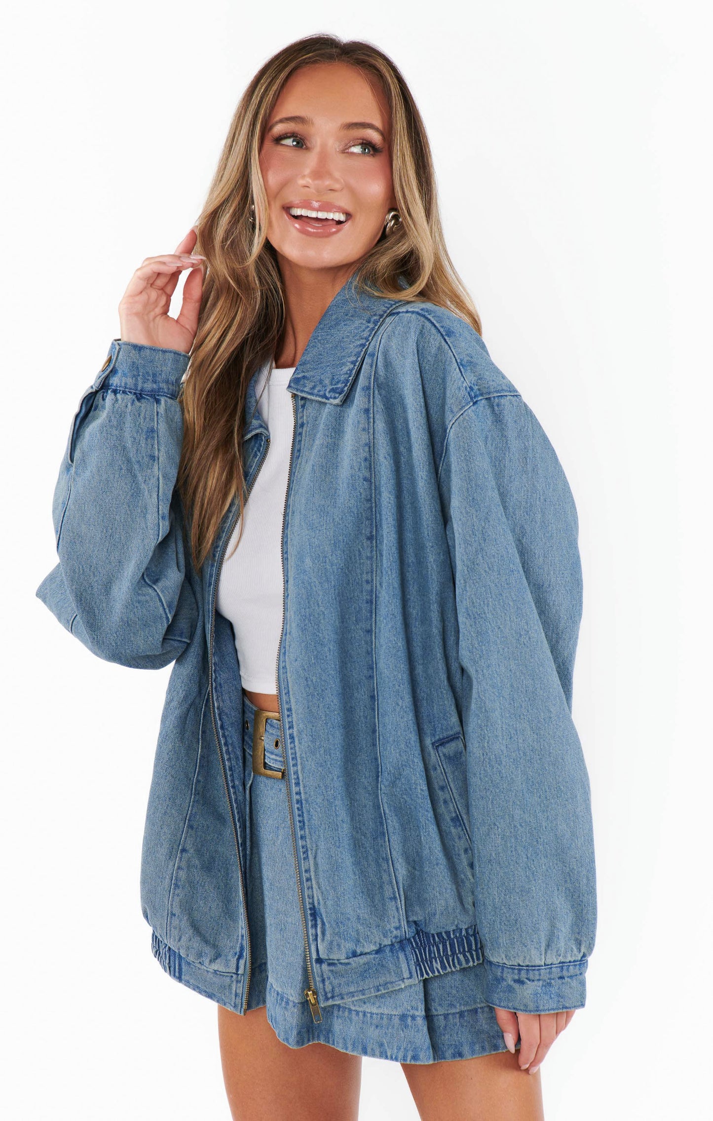 Carter Bomber Jacket ~ Ozone Indigo
