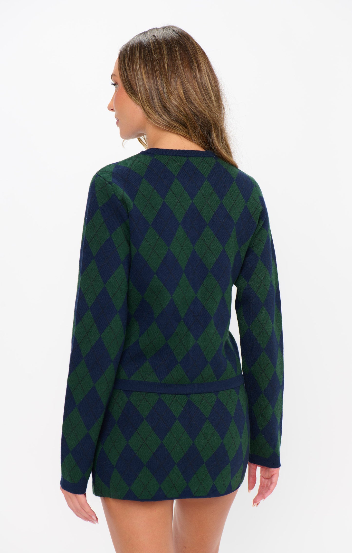 Cher Mini Skort ~ Oxford Argyle Knit