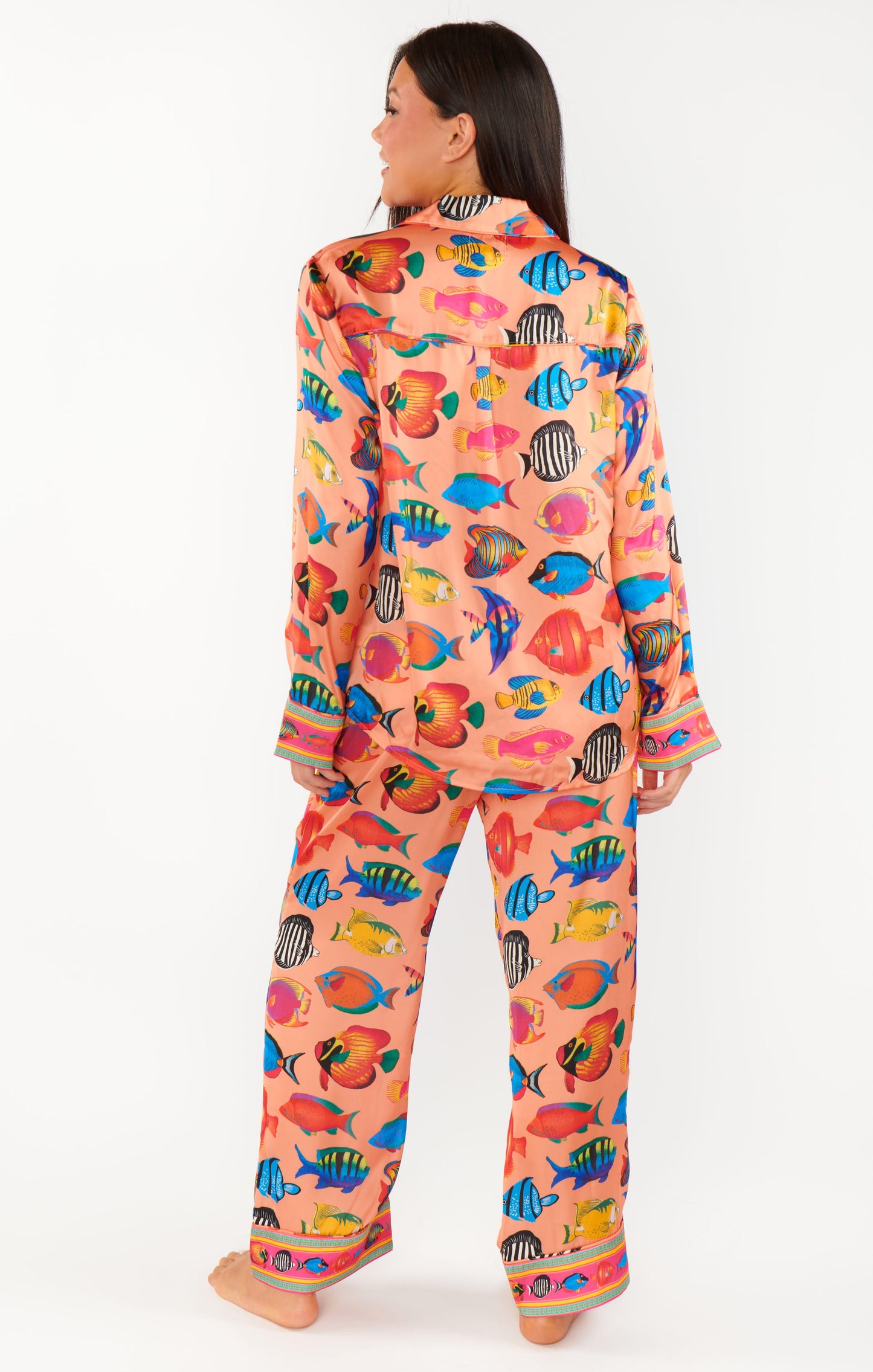 Classic PJ Set ~ Coral Rainbow Reef Silky