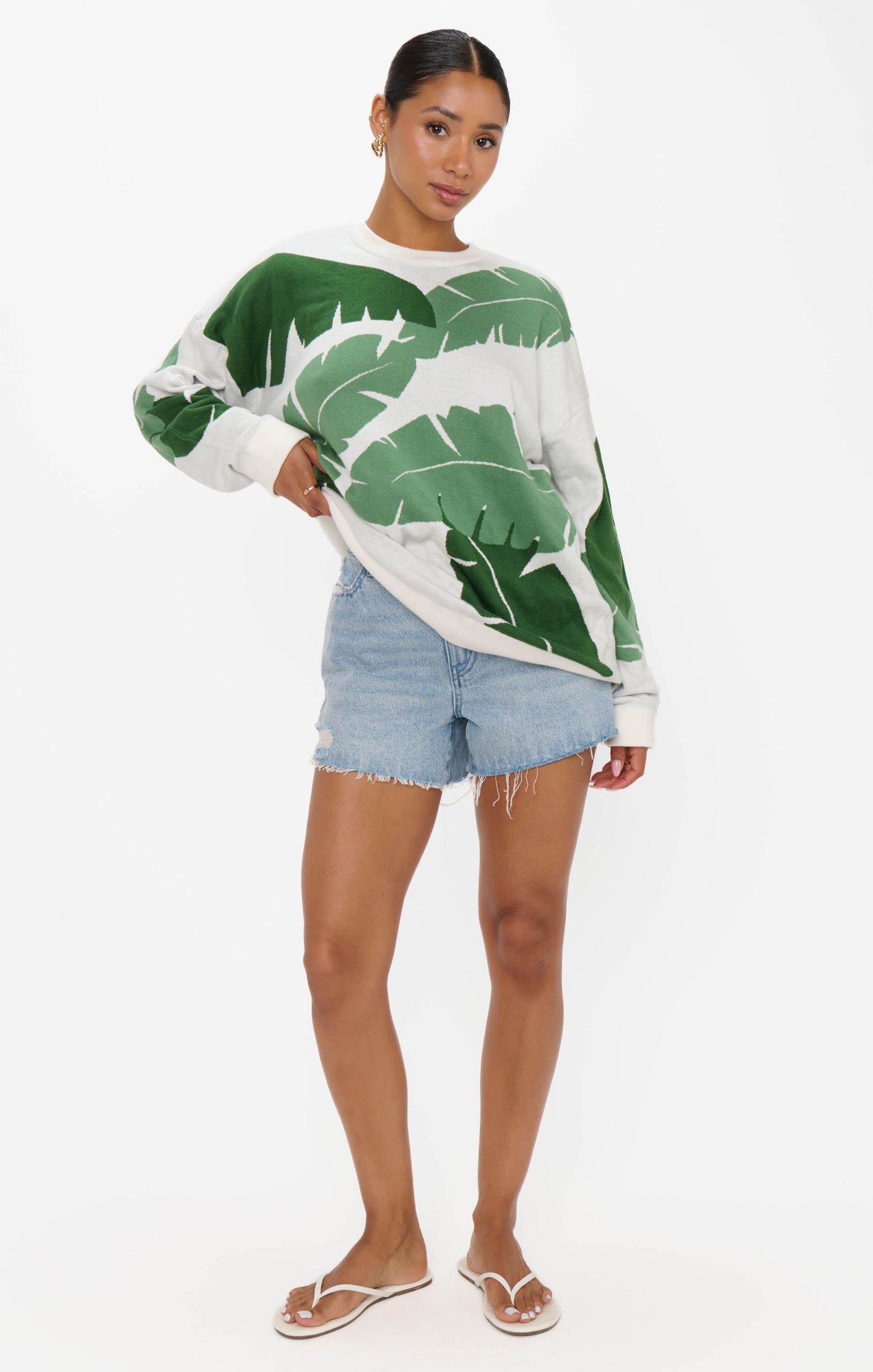 Adventure Sweater ~ Tropical Palm Knit