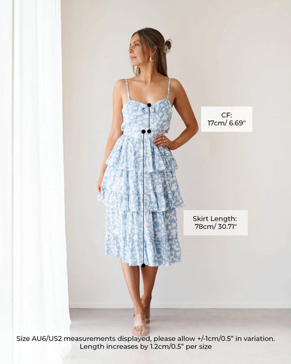 Martha Dress - Blue Floral