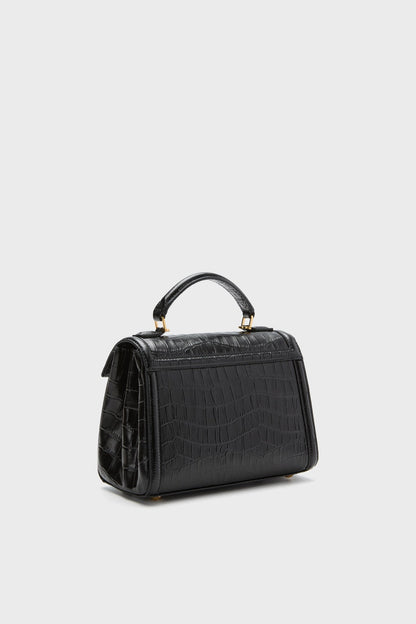 Black Croc Paris Bag