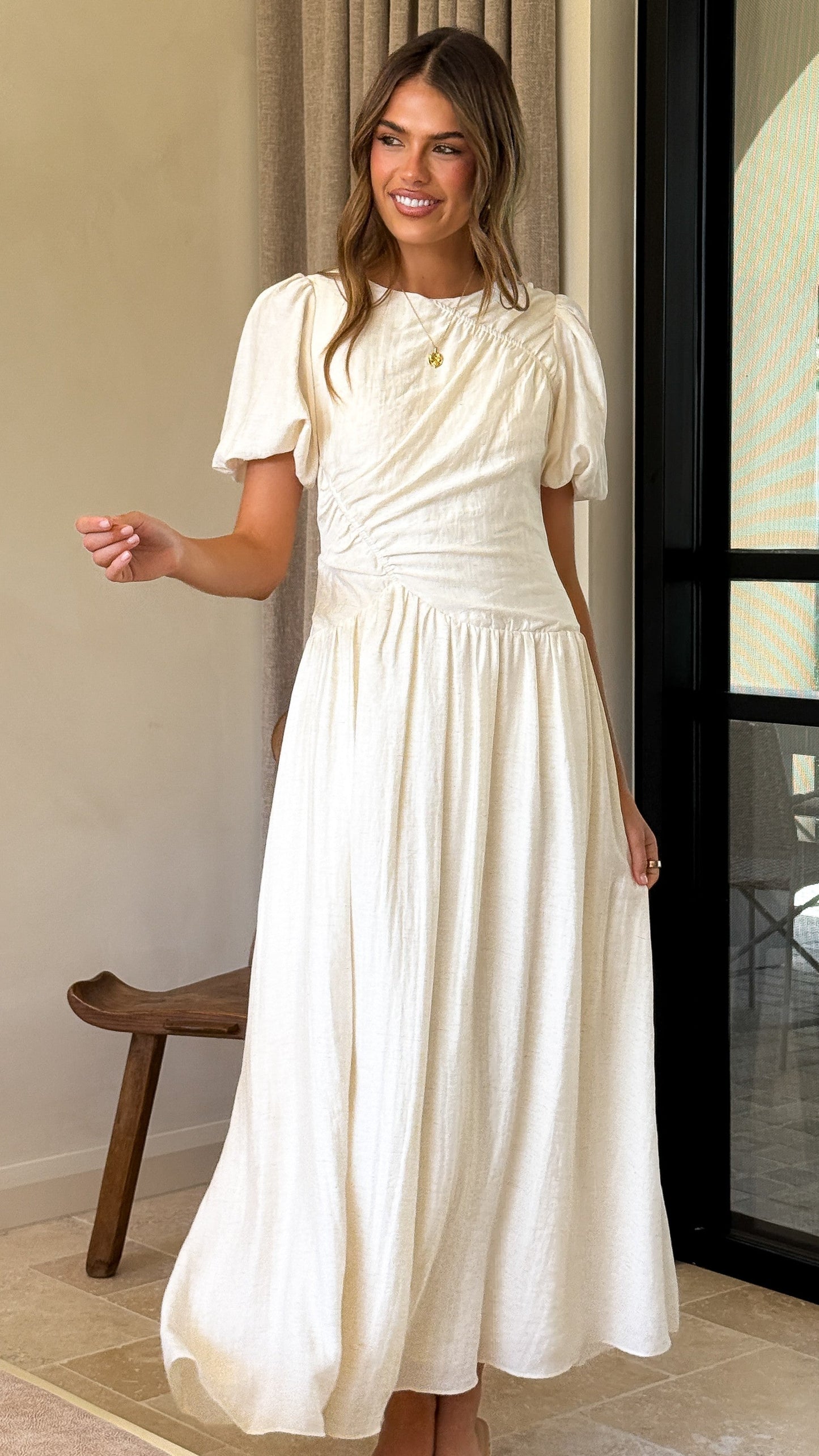 Merilia Maxi Dress - Cream