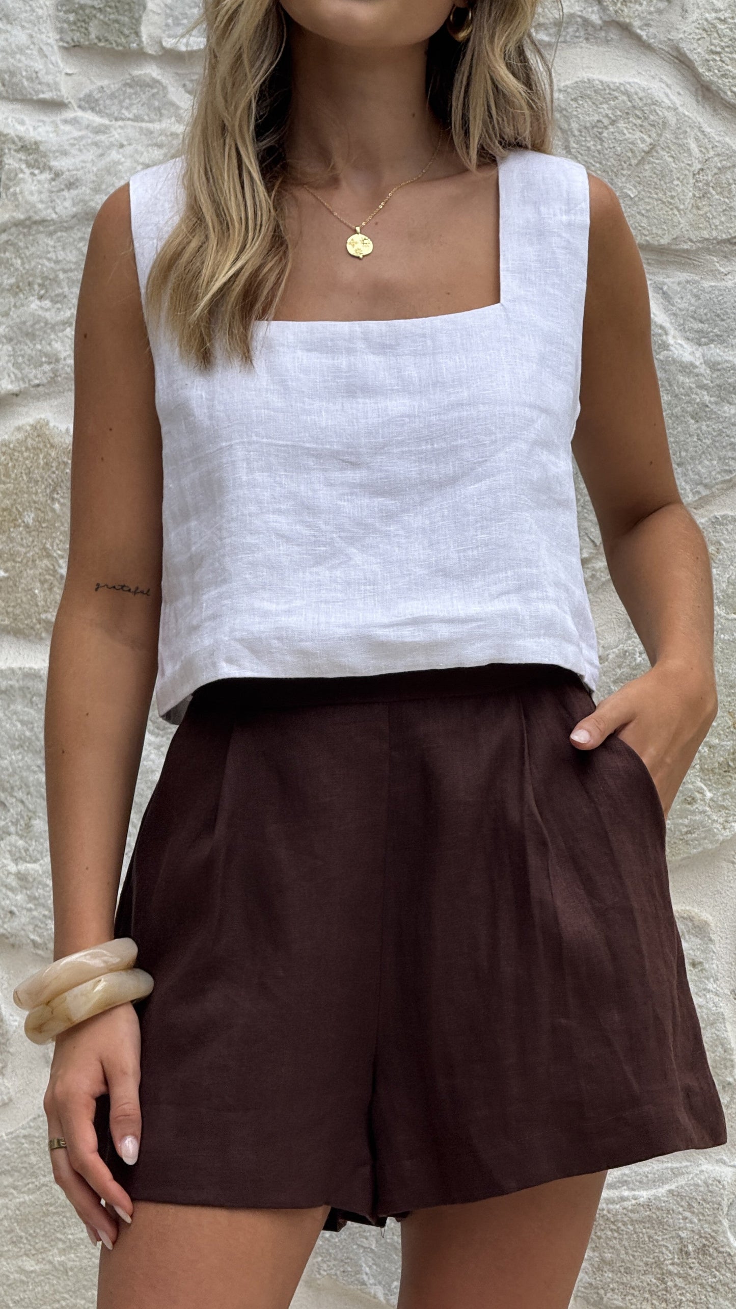 Tillie Crop Top - White