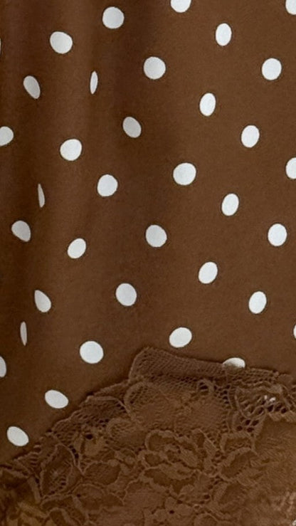 Makoa Lace Shorts - Choc/White Polka