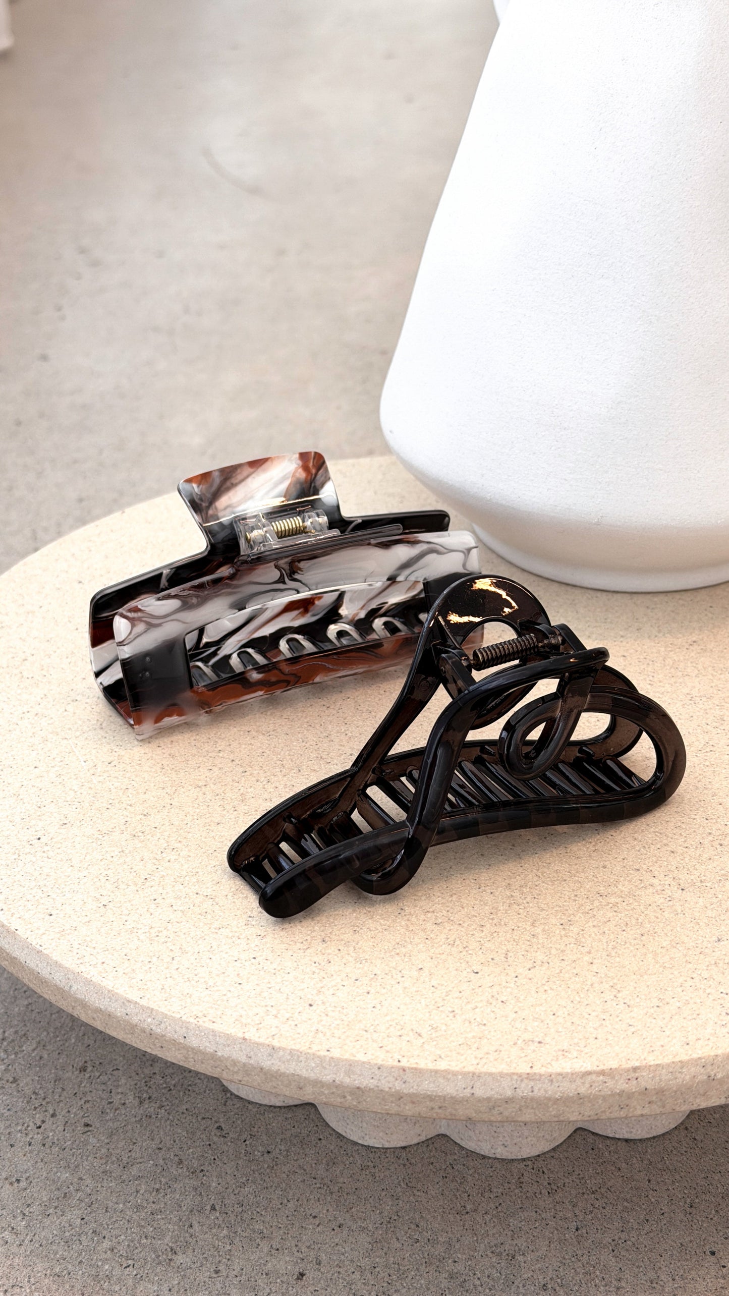 Delphie Hair Claw Set - Brown