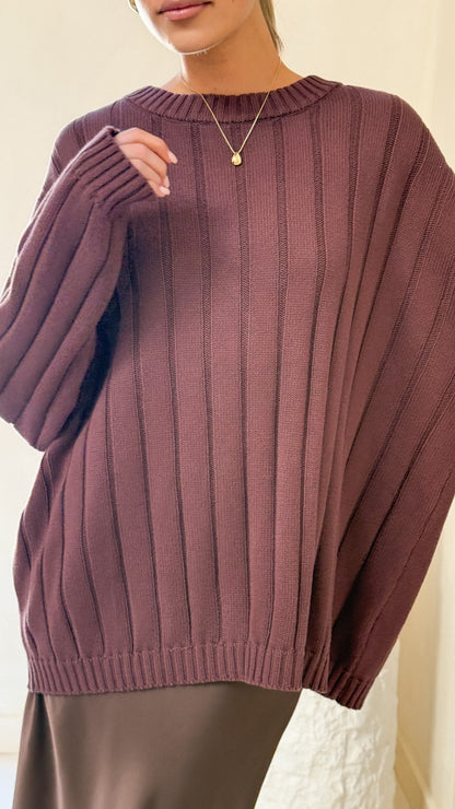 Naiva Oversized Knit - Brown