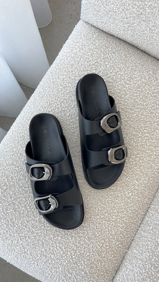 Sol Sana San Jose Footbed - Black / Silver