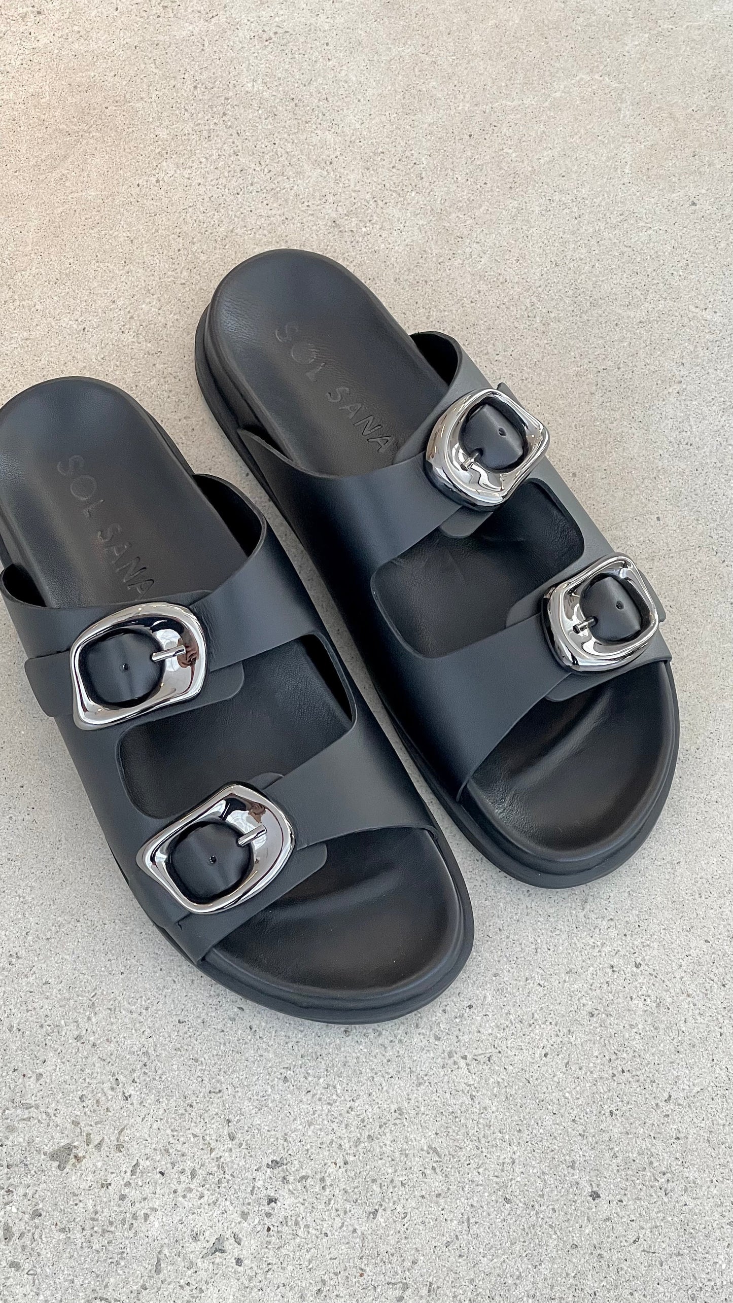 Sol Sana San Jose Footbed - Black / Silver