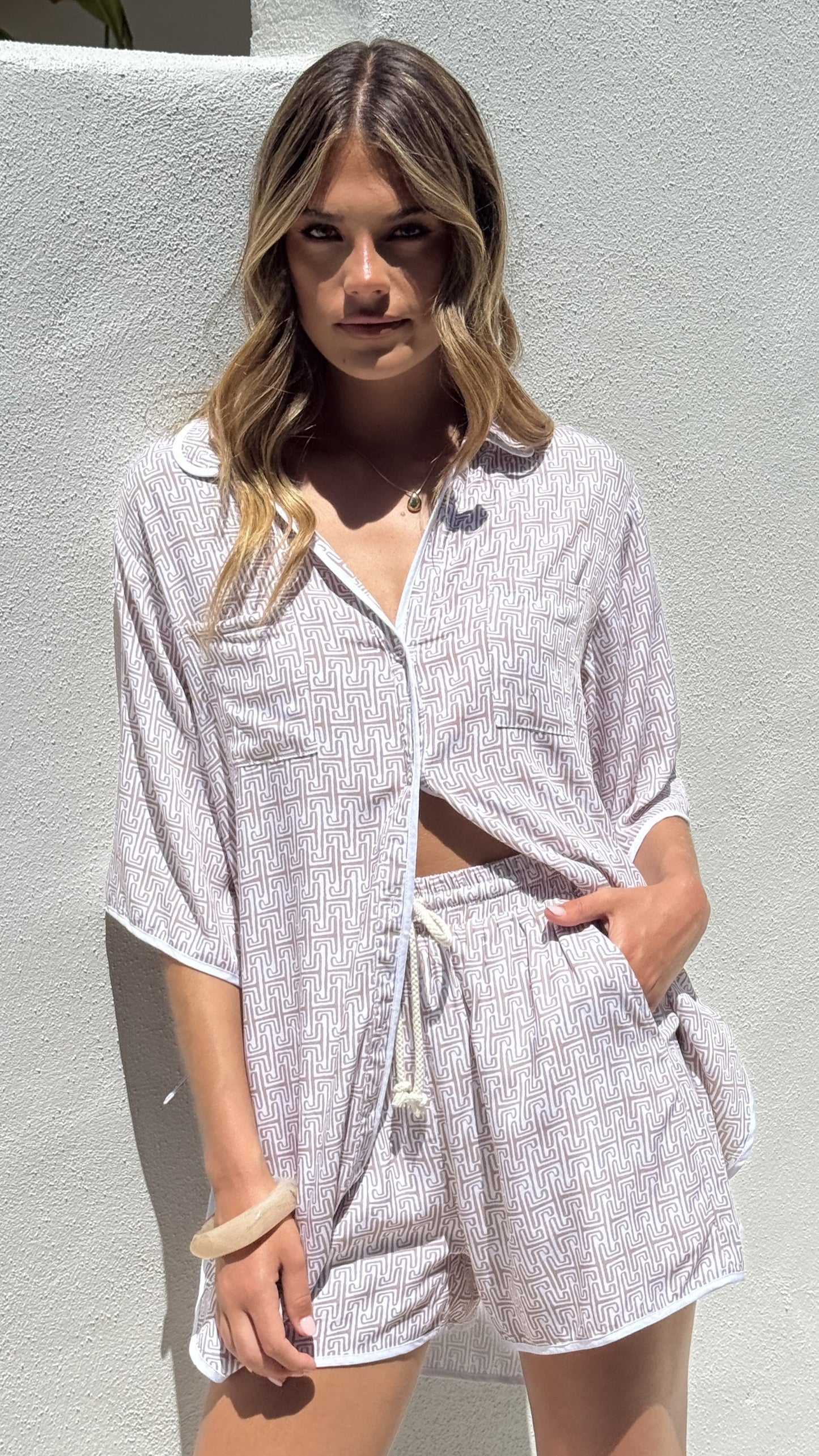Samson Button Up Shirt - Atlas Print