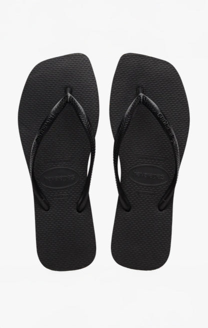 Havaianas Slim Square Thong ~ Black