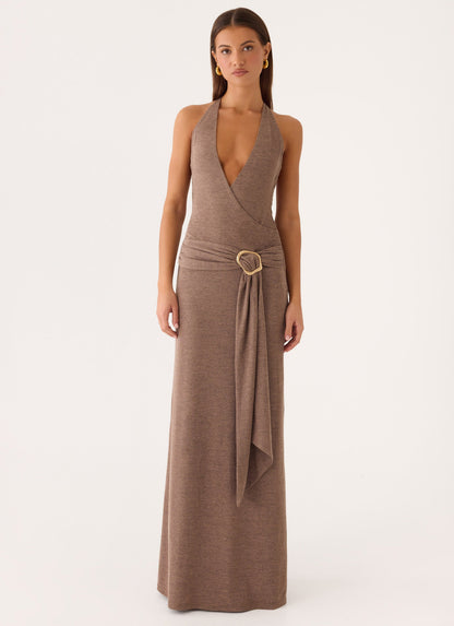 Talk To You Maxi Dress - Taupe