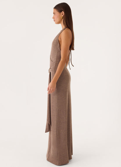 Talk To You Maxi Dress - Taupe
