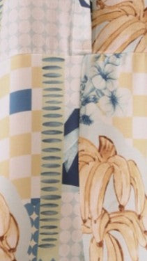 Farrah Playsuit - Blue/Yellow Print