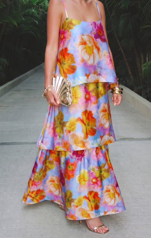 Ella Maxi Dress ~ Brushed Blooms