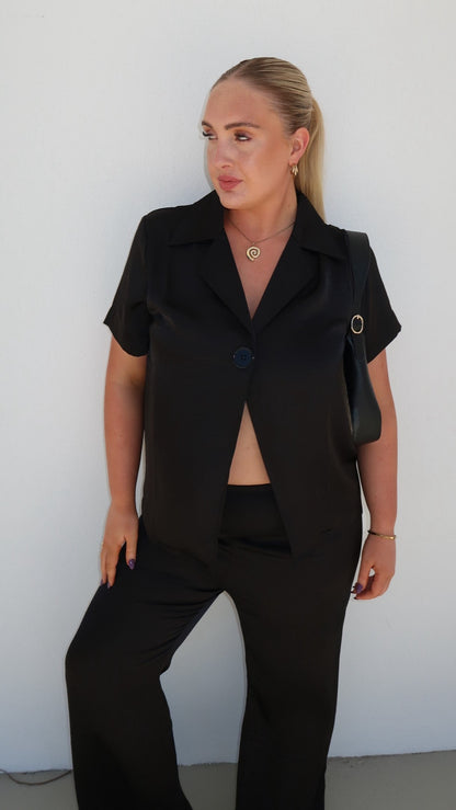 Imogen Button Shirt - Black