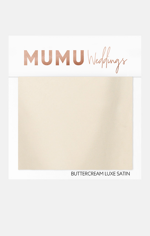 Bridesmaid Fabric Swatch ~ Buttercream Luxe Satin