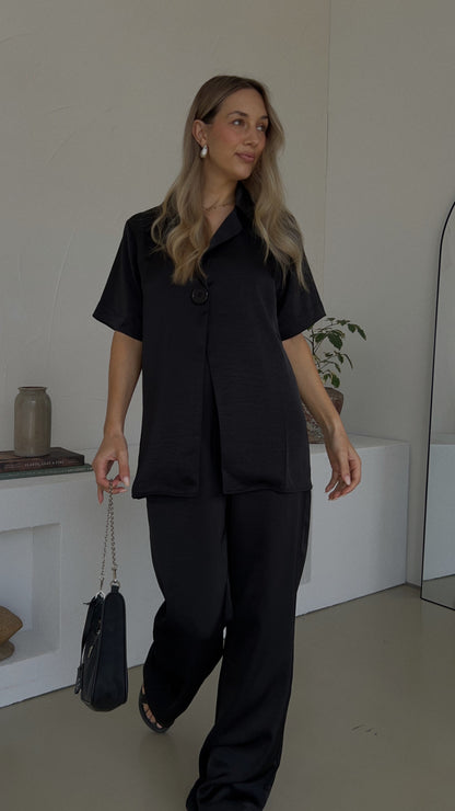 Imogen Button Shirt - Black