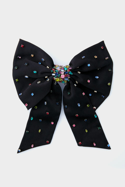 Black Grace Crystal Bow Hairclip