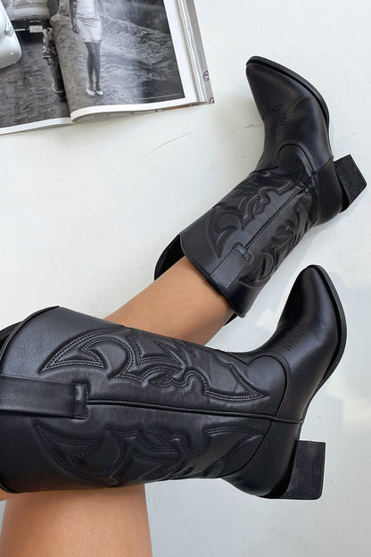 Jagger Cowboy Boots - Black