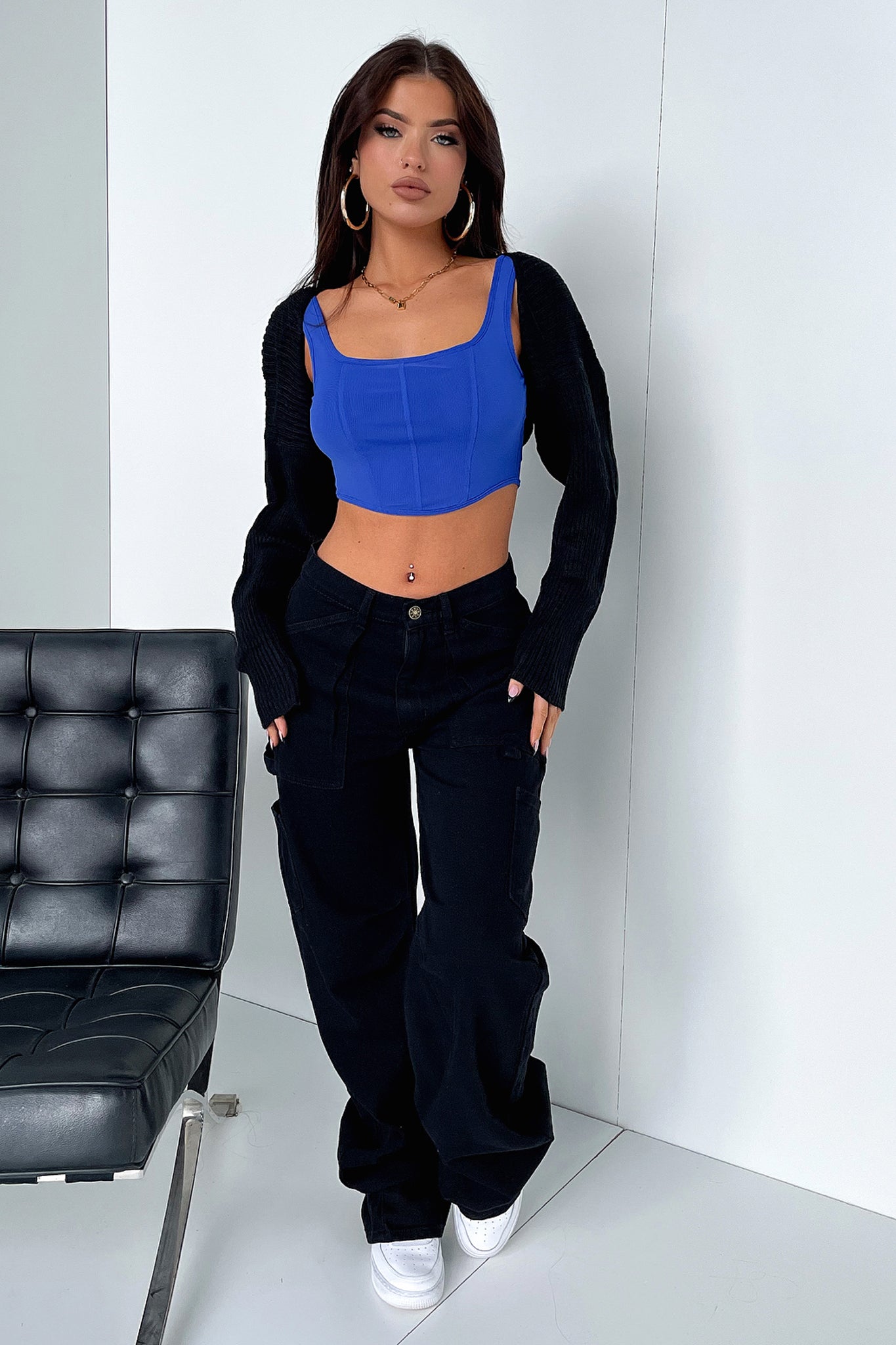 Jay Crop - Royal Blue