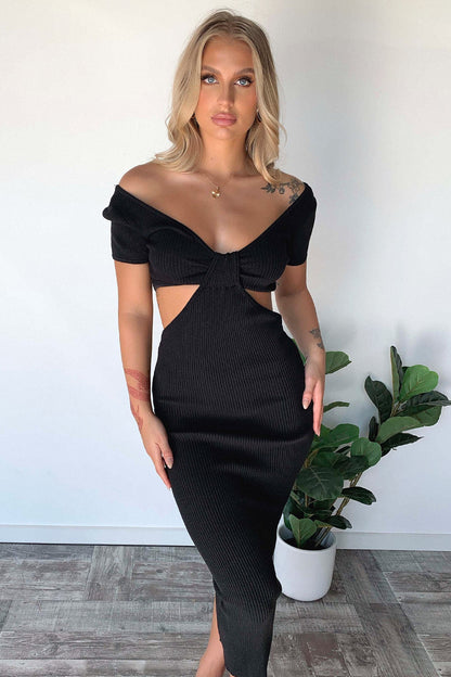 Jenner Midi Dress - Black
