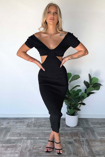 Jenner Midi Dress - Black