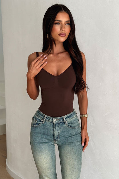 Joella Shapewear Bodysuit - Brown