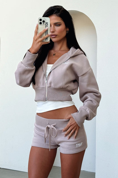 Kaztek Cropped Jacket - Mocha