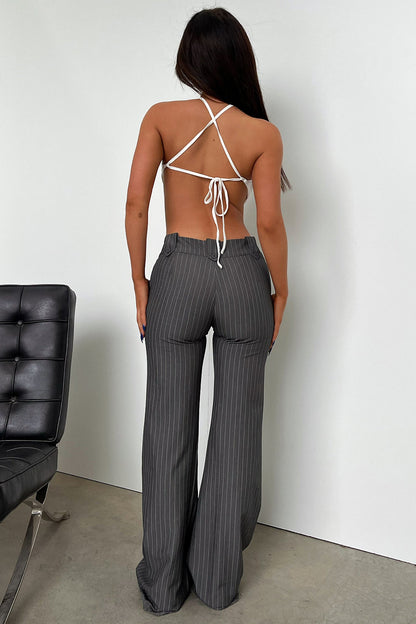Kendrick Pants - Grey Pinstripe