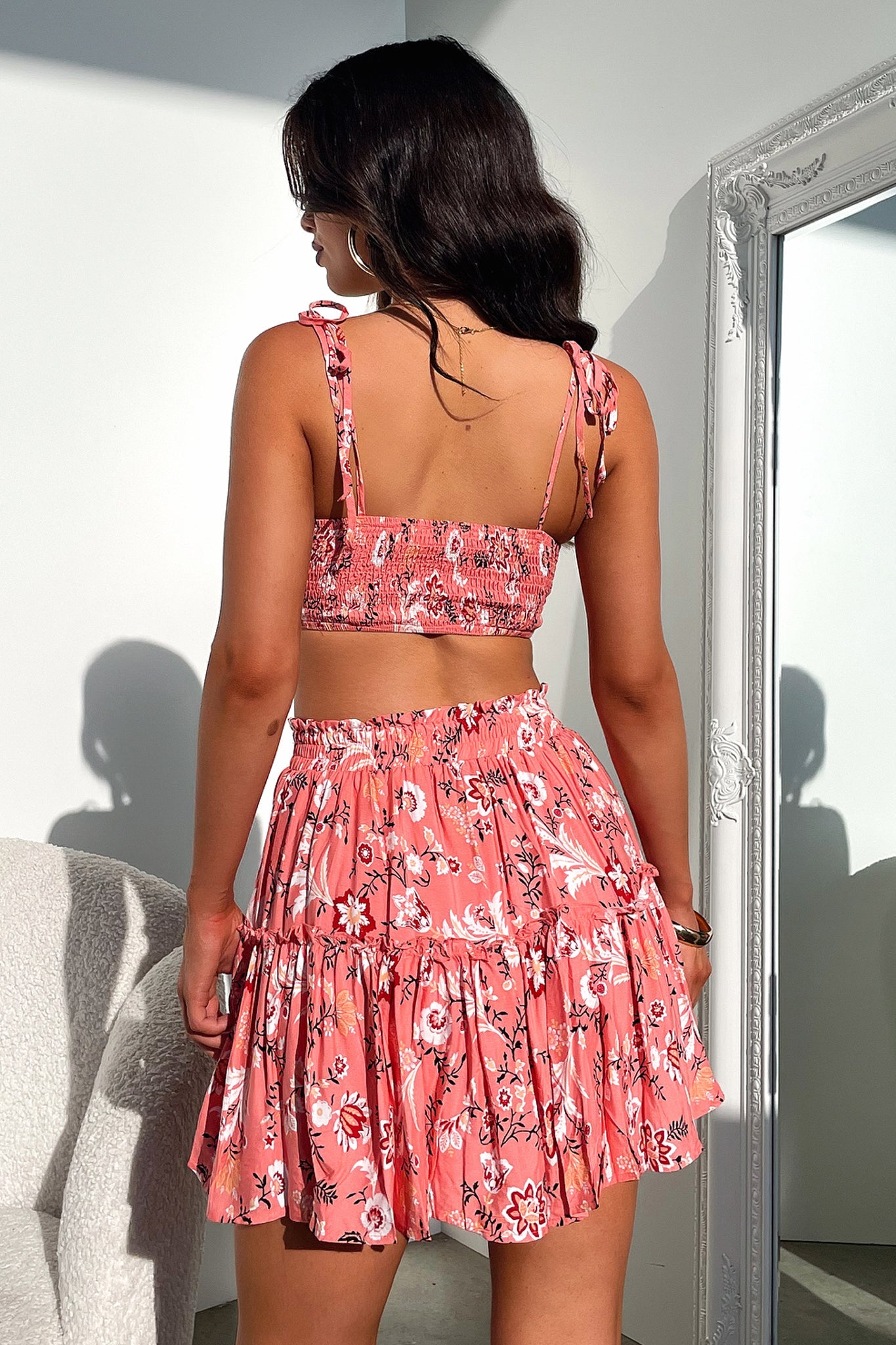 Kimmio Crop - Pink Floral