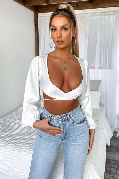 Logan Crop - White