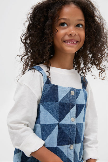 Blue Deniz Denim Apron Dress