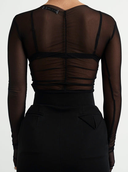 Maya Mesh Top - Black