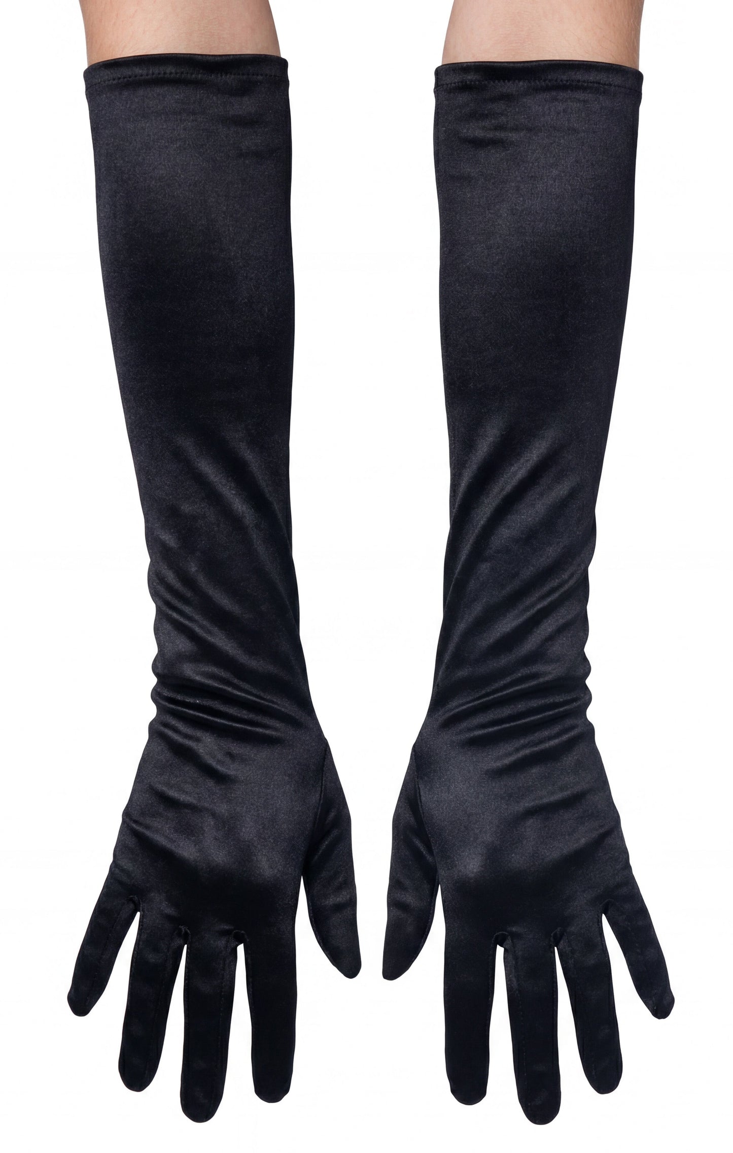 Jules Satin Gloves ~ Black