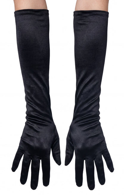 Jules Satin Gloves ~ Black
