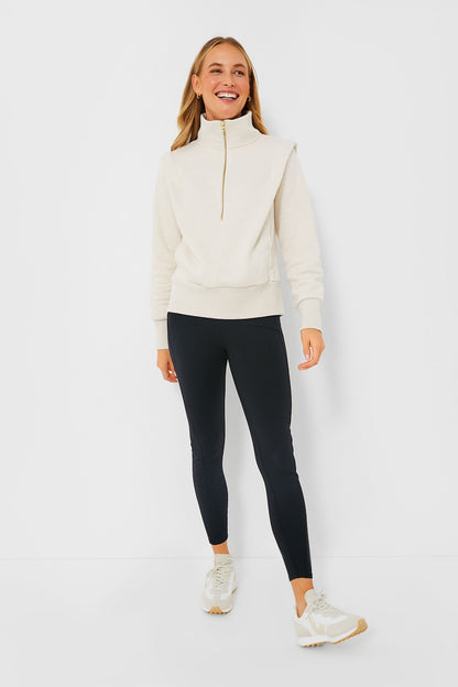 Birch Marl Darah Half Zip Sweat