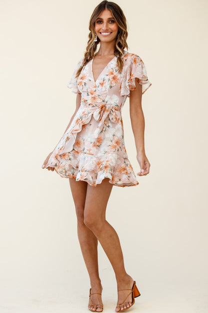 Spring Beginnings Dress - Beige Floral