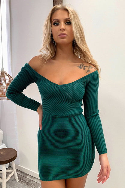 Julia Knitted Dress - Emerald