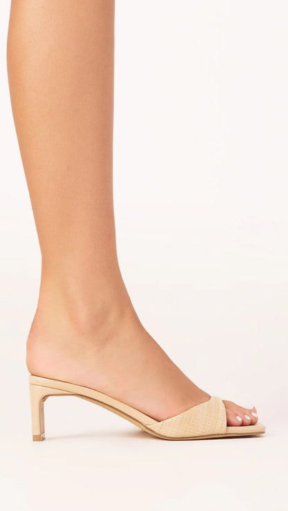 Yadira Heel - Natural Raffia